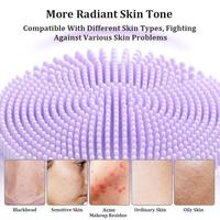 Gambar New Portable Wireless Charging Ultrasonic Vibration Face Pore Cleaning Electric Waterproof Silicone Facial Cleansing Brush dari sri yono gasur undefined 3 Tokopedia