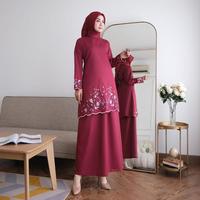 Gambar One set kinara kurung melayu katun toyobo bordir bunga fashion muslim wanita terbaru terlaris cod Baju Setelan dari envjola undefined 4 Tokopedia
