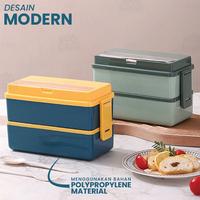 Gambar Lunch Box Rantang 2 Susun 1300ml Aesthetic Tempat Bekal Tempat Makan Anak Dewasa Garpu Sendok Plastik dari lakakam undefined 2 Tokopedia