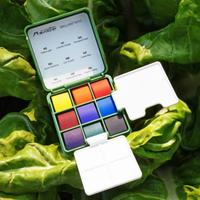 Gambar Terlaris! New! MAIRTINI Travel Watercolor Paint Set 9-color Mini Portable P Solid Watercolor P dari toko iismi undefined 1 Tokopedia