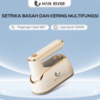 Gambar HAN RIVER Setrika Uap 1200W Setrika Basah Dan Setrika Kering Setrika 150ml Setrika Portabel  HRYD03 - Green - HRYD03GN dari JohnShop17 undefined 1 Tokopedia