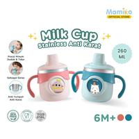 Gambar Mako Gelas Botol Susu Stainless Bayi Anak 260 ML | lk Cup Stainless Steel 3in1 Anti Karat | Gelas Susu Bayi Anak Sedot Anti Tumpah | Spy Cup Stainless 316 | Training Cup Baby Safe Stainless Steel | Termos Susu Tahan Panas 8 Jam dari pumpystore undefined 1 Tokopedia