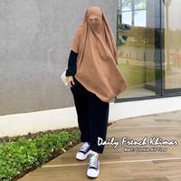 Gambar Hijab Jilbab Syari Putih Tulang Kerudung Dewasa Daily French Khimar dari DHEA AKS HIJABS undefined 1 Tokopedia