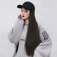 Gambar WGM - Wig Topi Baseball Rambut Palsu Lurus Panjang Pendek Hair Extension Korea Wanita - Brown-Short dari WAGOMU STORE undefined 4 Tokopedia