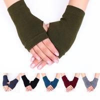 Gambar 1 Pair Winter Half Finger Gloves Knitted Fingerless Mittens Warm Cuff With Thumb Hole Stretchy Short Hand Warmer For Men Women dari garanaufal undefined 1 Tokopedia