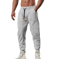 Gambar Men Elastic Waist Pants Patchwork Men's Drawstring Pants with Elastic Waist Ankle-banded Design Soft Warm for Spring for Comfort dari Big Stinky Pete undefined 2 Tokopedia