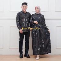 Gambar Baju Batik Couple Pasangan Keluarga Suami Istri Muslim Lengan Panjang Kemeja Gamis Sarimbit Seragam Batik dw(1003) dari Seashop Store12 undefined 2 Tokopedia