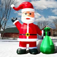 Gambar 20 / 26 / 33 ft Inflatable Santa Claus Giant Christmas Inflatable Decoration Chimney with Reindeer 3 Size Available dari BEE SAVE STORE undefined 2 Tokopedia