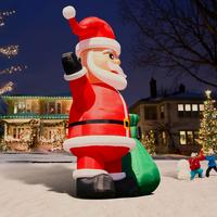 Gambar 20 / 26 / 33 ft Inflatable Santa Claus Giant Christmas Inflatable Decoration Chimney with Reindeer 3 Size Available dari BEE SAVE STORE undefined 4 Tokopedia