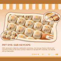 Gambar Akko Original Cute Theme MOG/MOA/MAO Profile PBT Keycap Set 5-side Dye-sub ANSI/ISO Layout Girl Keycaps Gift Round Bun Mushroom dari Mandarinnn#04 undefined 5 Tokopedia