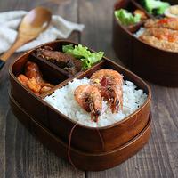 Gambar Portable Wooden Lunch Box Picnic Japanese Bento Box for School Kids Dinnerware Set Square Lunch Box Food Container for Kids Set dari iibbuuddeeddeee undefined 4 Tokopedia