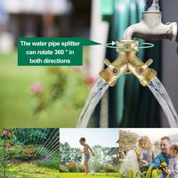 Gambar 3/4inch Hose Splitter Heavy Duty 2 Way Garden Hose Connector Y Connector Distributor for Outdoor Faucet dari TIRTA BAKHTIY undefined 3 Tokopedia