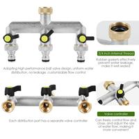Gambar 3/4Inch 2/3 Way Zinc Alloy Garden Hose Splitter Sturdy Hose Faucet Watering Connector Distributor for Outdoor Faucet dari TIRTA BAKHTIY undefined 3 Tokopedia