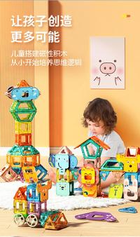 Gambar Feelo 30pcs magnetic tiles animal sheet - building educative toys dari warjo sans undefined 2 Tokopedia