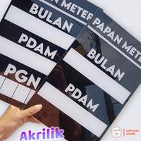 Gambar Papan Meteran PAM PLN GAS Acrylic Sign Board Signage Akrilik Minimalis - 20X30+PEREKAT, CUSTOM TEKS dari Sevani934 undefined 1 Tokopedia