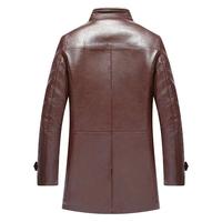 Gambar Winter Natural Genuine Leather Jacket Men Mid Long Fur Coat Stand Collar Fur Integrated Thick Sheepskin Overcoat Man Trench Man dari blongkosacell undefined 5 Tokopedia