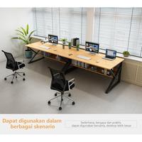 Gambar 【Hanya Di Surabaya】Sakula.Id Meja Kantor Meja Komputer Meja Kerja Meja Belajar Meja Meja Rias Persegi Panjang Meja Kamar Tidur Sederhana Dengan Partisi Hitam Berkualitas Tinggi(A122A 120Cm×60Cm) - A160(100*45*73) dari evan223 undefined 5 Tokopedia