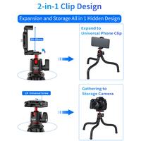 Gambar ulanzi mt-11 flexible tripod for phone dslr camera stand with remote control mini octopus legs for iphone 13 14 pro max holder dari djimbhot undefined 4 Tokopedia