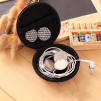 Gambar Portable Case for Headphones Case Mini Zippered Round Storage Hard Bag Headset Box for Earphone Case SD TF Cards dari satriiastore undefined 3 Tokopedia