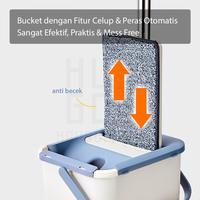 Gambar READY STOCK Alat Pel Flat Mop Cocok Untuk Lantai Granit dan Marmer - Magic Mop Kain Microfiber - 1 SET PEL dari Maximo Home undefined 3 Tokopedia