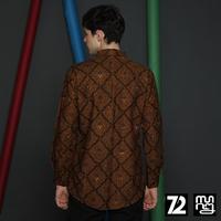 Gambar KEMEJA BATIK PRIA Premium Lengan Panjang Lawasan Jogja Solo Sogan Sidomukti Coklat 723565 Cap 72 - Baju Kemeja Atasan Pakaian Setelan Batik Pria Cowok Laki Laki Remaja Keluarga Kantor Lengan Panjang Modern Slimfit Slim Fit Premium Kekinian dari ONE CHILD undefined 3 Tokopedia