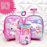 Gambar Tas Sekolah Anak Perempuan Troli Anak TK SD My Melody 3D Timbul - Tas Roda Anak TK - Tas Kuromi Dorong Anak Perempuan - Tas Koper Kuromi - Joyashuz dari zahranitokou undefined 4 Tokopedia