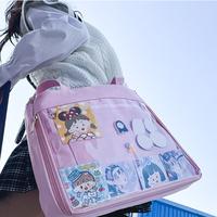 Gambar Japanese Harajuku Ita Bag for Women Transparent Pocket Itabag High School Girls Uniform JK Crossbody Shoulder Bag dari Mariska Stores undefined 3 Tokopedia