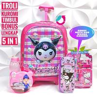 Gambar Tas Sekolah Anak Perempuan Troli Anak TK SD My Melody 3D Timbul - Tas Roda Anak TK - Tas Kuromi Dorong Anak Perempuan - Tas Koper Kuromi - Joyashuz dari zahranitokou undefined 1 Tokopedia