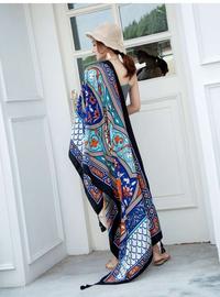 Gambar Kerudung Wanita Pasmina Lebar Motif Pashmina Cantik Motif Biru Pantai * dari CAYS FASHION undefined 3 Tokopedia