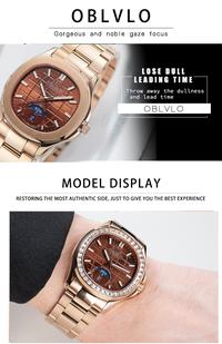 Gambar Jam Tangan Pria OBLVLO Men's Luxury Stainless Steel Moonphase Mechanical Watch Analog Waterproof Automatic Wristwatch FM-SL-DD - FM-SL-DD-YLYS dari BlackNeko undefined 3 Tokopedia