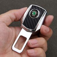 Gambar Car seat belt buckle safety harness bolt extender logo gift for Skoda octavia a rapid fabia yeti superb emblem KAMIQ SCALA virs dari mafia storr undefined 4 Tokopedia
