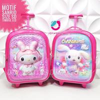Gambar Tas Sekolah Anak Perempuan Troli Anak TK SD My Melody 3D Timbul - Tas Roda Anak TK - Tas Kuromi Dorong Anak Perempuan - Tas Koper Kuromi - Joyashuz dari zahranitokou undefined 2 Tokopedia
