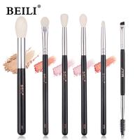 Gambar BEILI Professional Makeup Brushes 6Pcs Black Natural Goat Hair Make Up Brush Kit Eyeshadow Blending Eyebrow Eyelash Makeup Tool dari aullhan undefined 1 Tokopedia