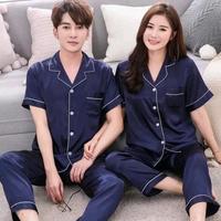 Gambar Couple Baju tidur piyama satin cp Celana Panjang Pendek Wanita Pasangan dari REZZA STORE 122 undefined 2 Tokopedia