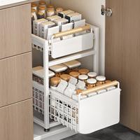 Gambar Under Sink Storage Rack Pull out Cabinet Organizer Kitchen Sliding Drawer Storage Basket Handle Bowl Plate Rack Holder Shelves dari ShoeGoze undefined 3 Tokopedia