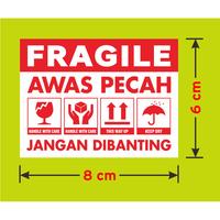 Gambar Sticker Fragile Awas Pecah Stiker Jangan Dibanting Hati-hati 6 x 8 cm D3V!! dari manar_harmoni undefined 1 Tokopedia
