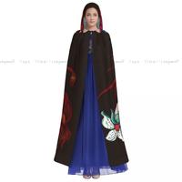 Gambar Adult Vampire Cape Hooded Robe Girl With Sugar Skull Day Of The Dead Halloween Cloak Full Length Cosplay dari Razormantle undefined 2 Tokopedia