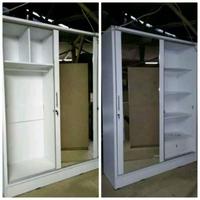 Gambar Glass Mall - Lemari Pintu Sliding 2 Pintu Cermin Model Mewah Murah Minimalis Full Kaca Bahan Kayu MDF Lemari Pakaian Mewah Pintu Sliding Dengan Cermin Besar Kesan Ruangan Luas Model Modern Minimalis Bahan Kuat dan Awet Free Ongkir Jabodetabek dari Glass Mall undefined 5 Tokopedia