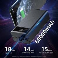 Gambar RB7 【COD】Power Bank 4 USB 60000 mAh Fast Charging External Battery Powerbank LED Digital Display Portable dari sami jaya -11 undefined 4 Tokopedia