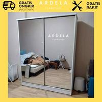 Gambar Glass Mall - Lemari Pintu Sliding 2 Pintu Cermin Model Mewah Murah Minimalis Full Kaca Bahan Kayu MDF Lemari Pakaian Mewah Pintu Sliding Dengan Cermin Besar Kesan Ruangan Luas Model Modern Minimalis Bahan Kuat dan Awet Free Ongkir Jabodetabek dari Glass Mall undefined 2 Tokopedia