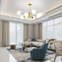 Gambar Lampu gantung aesthetic minimalis modern ruang tamu lampu plafon led hias kamar tidur 3 Warna  lampu Kontrol Dinding dekorasi pelaminan gantung cafe hiasan meja minimalis lampu gantung dapur - Emas-6 kepala dari Auroralights-TOKO undefined 4 Tokopedia
