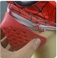 Gambar Spiderman Faceshell Spiderman Mini Mask Cosplay Props Silica Black/Red Halloween Deadpool Half Face Shell Cover Mouth Mas dari kkikabn undefined 3 Tokopedia