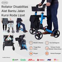 Gambar Alat Bantu Jalan Rollator Disabilitas Kursi Roda Lansia Lipat Ringan dari Ursaminor undefined 3 Tokopedia