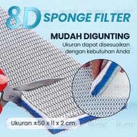 Gambar Premium Bio Sponge Busa 8 lapis  Media Filter 8D Akuarium Kapas Filtrasi Nano Honeycomb Aquarium Ikan - 10x100cm dari Presmart undefined 4 Tokopedia