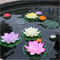 Gambar 10/17/28/40/60cm Lotus Artificial Flower Floating Fake Lotus Plant Lifelike Water Lily Micro Landscape for Pond Garden Decor dari sono cel undefined 3 Tokopedia