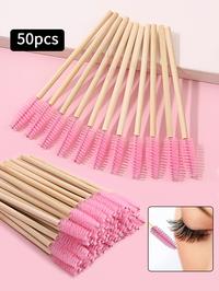 Gambar 50Pcs eyelash brus reuse Applicators Eyelash Extension Brush Supplies Makeup Tool Bamboo Handle Micro Spoolie Eyebrow Brush dari ramadhanagus undefined 1 Tokopedia