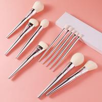 Gambar Silver High quality full functional Makeup brushes Foundation Powder Blusher Highlight Eyeshadow Flat eyebrow Make up brushes dari arsann safitriii52 undefined 3 Tokopedia