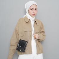 Gambar Ghanimi - Everly Jacket / Jaket Polos / Jaket Casual Formal / Outer Polos / Jaket Motor dari Queensha Gallerry undefined 2 Tokopedia