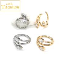 Gambar Piercing Earrings ASTM F136 Titanium Ear Stud Horse Eye Zircon Snake Nose Ring Cartilage Helix Clicker Conch Tragus Hoop Jewelry dari Kuswa Nada undefined 3 Tokopedia
