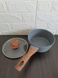 Gambar HONEY KITCHEN SN-018 Sauce Marble Pan 18cm LID Tutup Kaca Anti Lengket dari Tanaga Online Shop undefined 4 Tokopedia